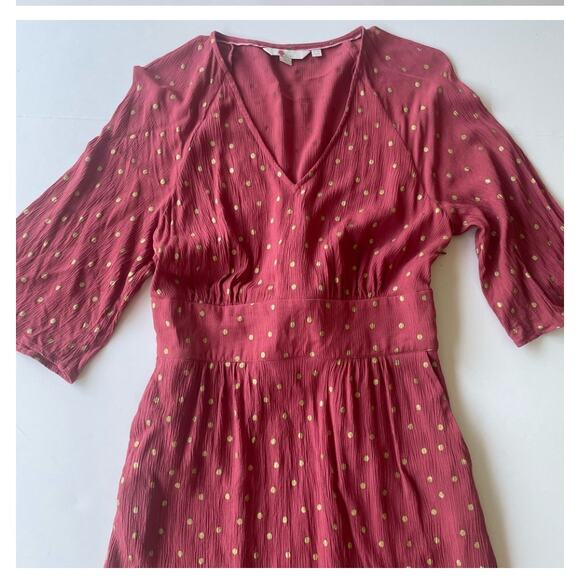 Boden Dominique Belted Polka Dot Dress Size 6 R - Picture 2 of 5